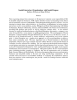Social Enterprise: Organizations with Social Purpose