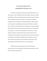 How Should Catholics Vote? Bringing Moral Principles to Life
