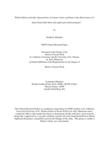 Which skillsets and other characteristics of a home visitor contribute to the effectiveness of a home-based child abuse and neglect prevention program?