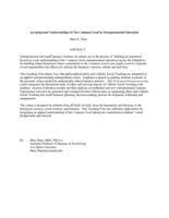 An Integrated Understanding Of The Common Good In Entrepreneurial Education