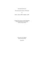 Demystifying Research: Reconstructing Perceptions of Research