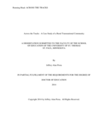 Across the Tracks:  A Case Study of a Rural Transnational Community
