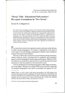 "Deseg" Talk: Educational Policymakers' Divergent Assumptions in "Two Towns"