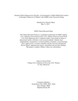 Attention Deficit Hyperactivity Disorder: An Examination of Multi-modal Interventions on Disruptive Behavior of Children with ADHD in the Classroom Setting