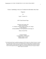 Factors Contributing to Success in Treatment for Individuals with a Dual Diagnosis