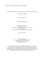 Transgenerational Transmission of Caregiver Behaviors Promoting Secure Attachments in American Indian Communities