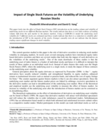 Impact of Single Stock Futures on the Volatility of Underlying Russian Stocks