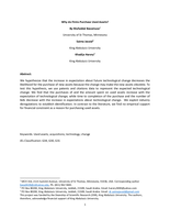 Why do firms purchase used assets?