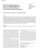 Empirical correlates of the low scores on MMPI-2/MMPI-2-RF Restructured Clinical Scales