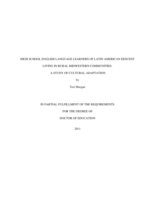 High School English Language Learners of Latin American Descent Living in Rural Midwestern Communities