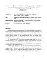 Sustaining a Culture of Excellence in the Academe