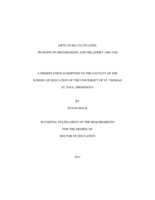 Gifts to be Cultivated: Training in Dressmaking and Millinery 1860-1920