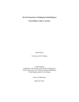 The Life Experiences of Ethiopian Somali Refugees: From Refugee Camp to America.