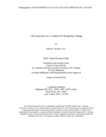 Life Experience as a Catalyst for Therapeutic Change