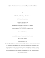Analysis of Implementing Trauma Informed Programs in Grade Schools