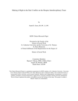 Making it Right in the End: Conflict on the Hospice Interdisciplinary Team