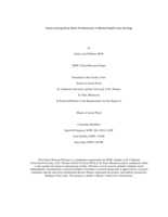 Stress among Social Work Professionals in Mental Health Care Settings