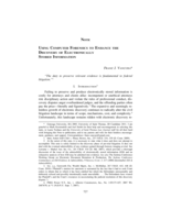 Using Computer Forensics to Enhance the Discovery of Electronically Stored Information