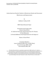 Autism Spectrum Disorder Students in Mainstream Schools and Classrooms: Effectiveness and Empowerment