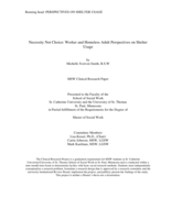 Necessity Not Choice: Worker and Homeless Adult Perspectives on Shelter Usage