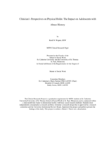 Clinician’s Perspectives on Physical Holds: The Impact on Adolescents with Abuse History