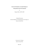Classroom Participation as Essential Pedagogy in Undergraduate Social Work Education