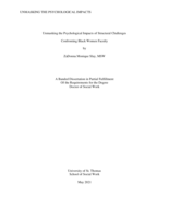 Unmasking the Psychological Impacts of Structural Challenges Confronting Black Women Faculty