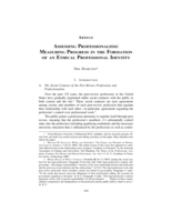 Assessing Professionalism: Measuring Progress in the Formation of an Ethical Professional Identity