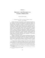 Identity and Integrity in Clergy Formation