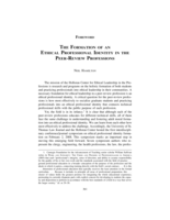 The Formation of an Ethical Professional Identity in the Peer-Review Professions