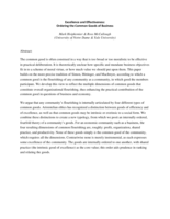 Efficiency and Excellence: The Common Goods of Economic Associations