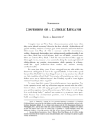 Confessions of a Catholic Litigator