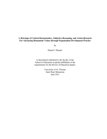 A Bricolage of Critical Hermeneutics, Abductive Reasoning, and Action Research for Advancing Humanistic Values through Organization Development Practice