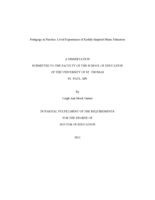 Pedagogy in Practice: Lived Experiences of Kodály-Inspired Music Educators