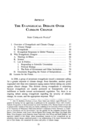 The Evangelical Debate Over Climate Change