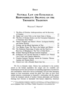 Natural Law and Ecological Responsibility: Drawing on the Thomistic Tradition