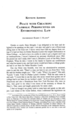 Peace with Creation: Catholic Perspectives on Environmental Law