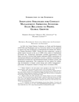 Innovative Strategies for Conflict Management: Improving Investor-State Relations to Propel Global Growth
