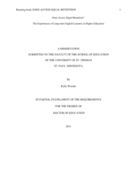 Does Access Equal Retention?: The Experiences of Long-term English Learners in Higher Education