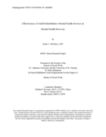 Effectiveness of Adult Rehabilitative Mental Health Services in Mental Health Recovery
