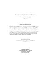 The Achievement Gap from the Student's Perspective