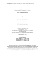 Incorporating E-Therapy into Practice, Social Worker Perspectives