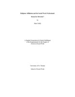 Religious Affiliation and the Social Work Professional: Room for Diversity?