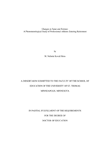 Changes in Fame and Fortune: A Phenomenological Study of Professional Athletes Entering Retirement
