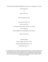 Psychosocial and Academic Implications of Divorce on Adolescents: A Social Work Perspective