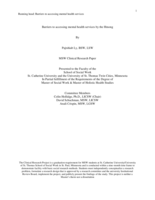 Barriers to accessing mental health services by the Hmong