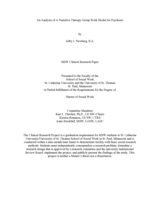 An Analysis of A Narrative Therapy Group Work Model for Psychosis