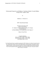 Professionals Perspectives and Influence: Exploring Attitudes Towards Military Veterans Who Commit Crimes