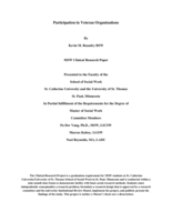 Participation in Veteran Organizations