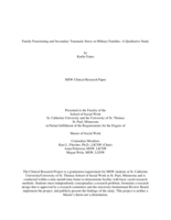 Family Functioning and Secondary Traumatic Stress in Military Families: A Qualitative Study